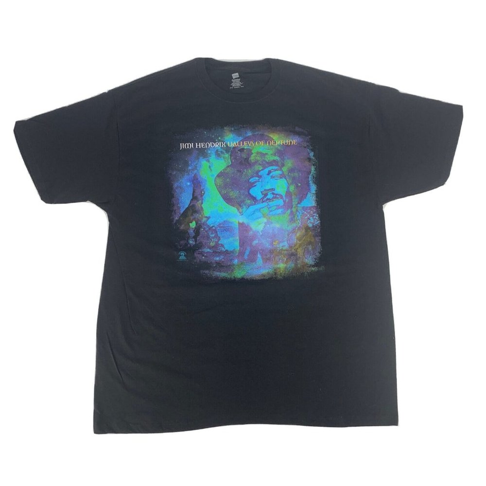 Men's Jimi Hendrix Valleys Of Neptune Cover Art SS‎ T-Shirt Black 2XL NOS